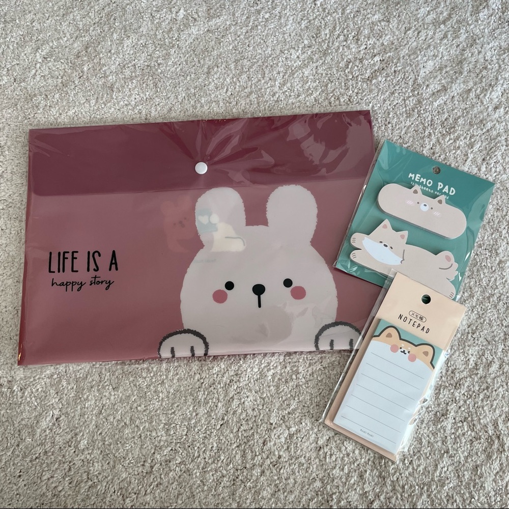 Cute Bear Cartoon Stationary Set